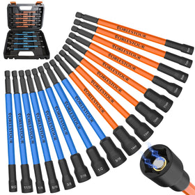 Vorlestour 16-piece magnetic nut driver set with secure magnetic tips for DIY projects
