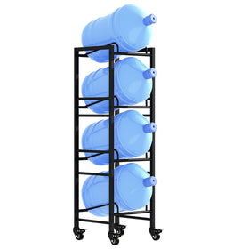 Vorshape 4-tier water jug holder with wheels for easy mobility and relocation.