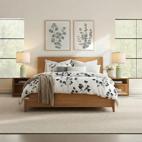 Vortether five-foot cord bedside lamps offer flexible placement.