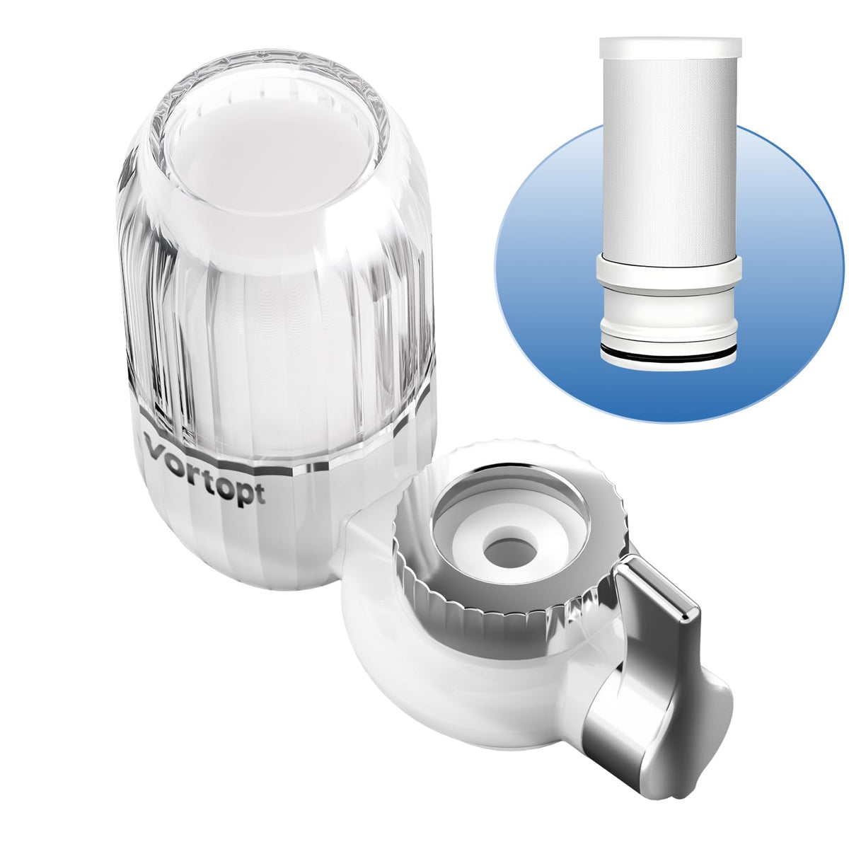 Vortopt notes that TDS is not reduced; RO systems handle dissolved solids.