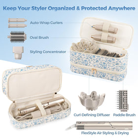 Voryssent travel bag shows Shark Flexstyle compatibility for tool-ready storage.