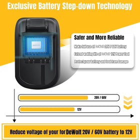 Vosaplk YMWLKJ 12V tools powered by higher voltage battery for longer use