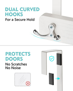 Includes soft pads to protect surfaces and reduce noise.