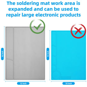 VOTCT grey soldering mat anti-skid surface keeps tools steady during repairs