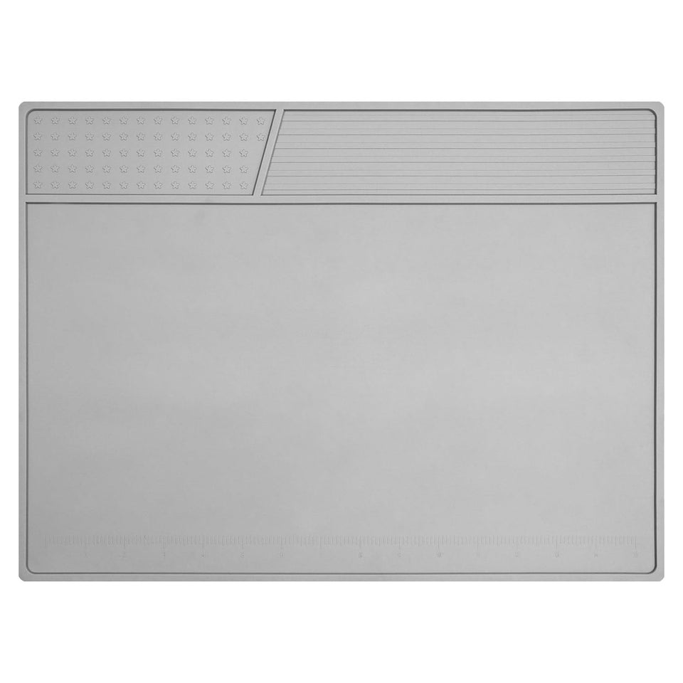 VOTCT grey soldering mat top view protecting workstation during electronics work