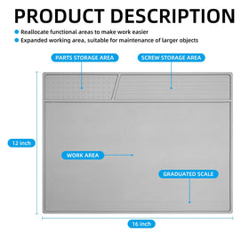 VOTCT grey soldering mat organization tray for small components