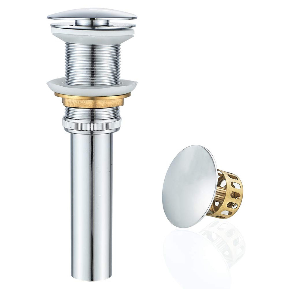 VOTON bathroom drain with pop-up strainer and brass body for lasting daily use