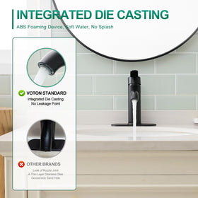 VOTON pop-up drain included with matte black faucet