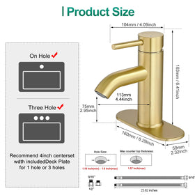 VOTON brushed gold finish resists fingerprints and is easy to wipe.
