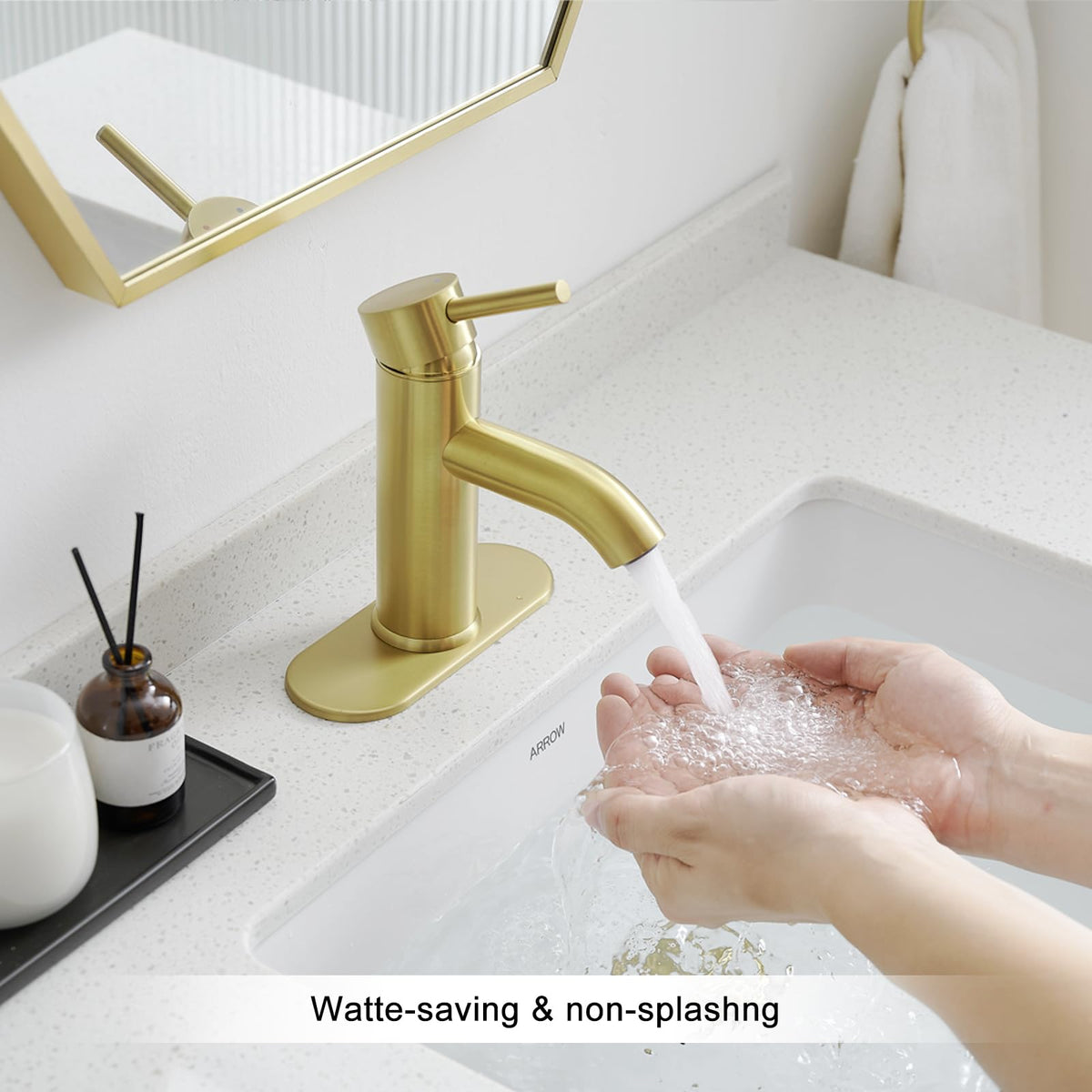 VOTON faucet in action with smooth water flow reveal.