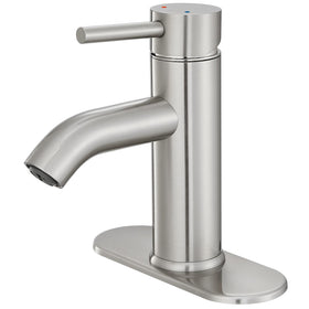VOTON brushed nickel one-handle faucet with clean lines and durable finish.