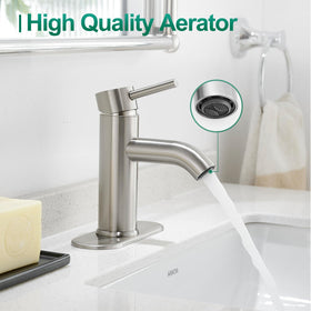 VOTON deck-plate setup for easy 1-hole or 3-hole sink installation.