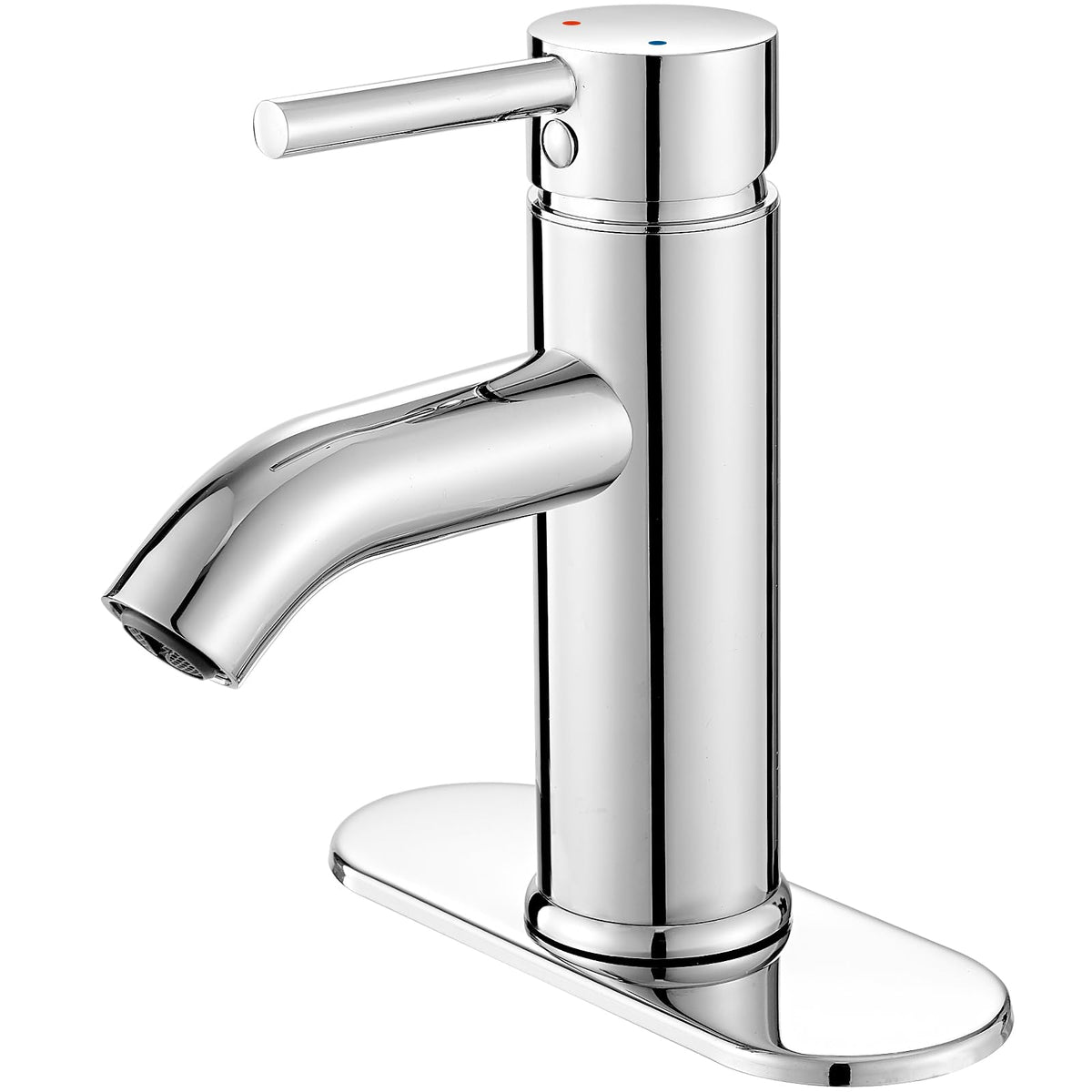 VOTON modern bathroom faucet chrome showing durable finish for easy maintenance