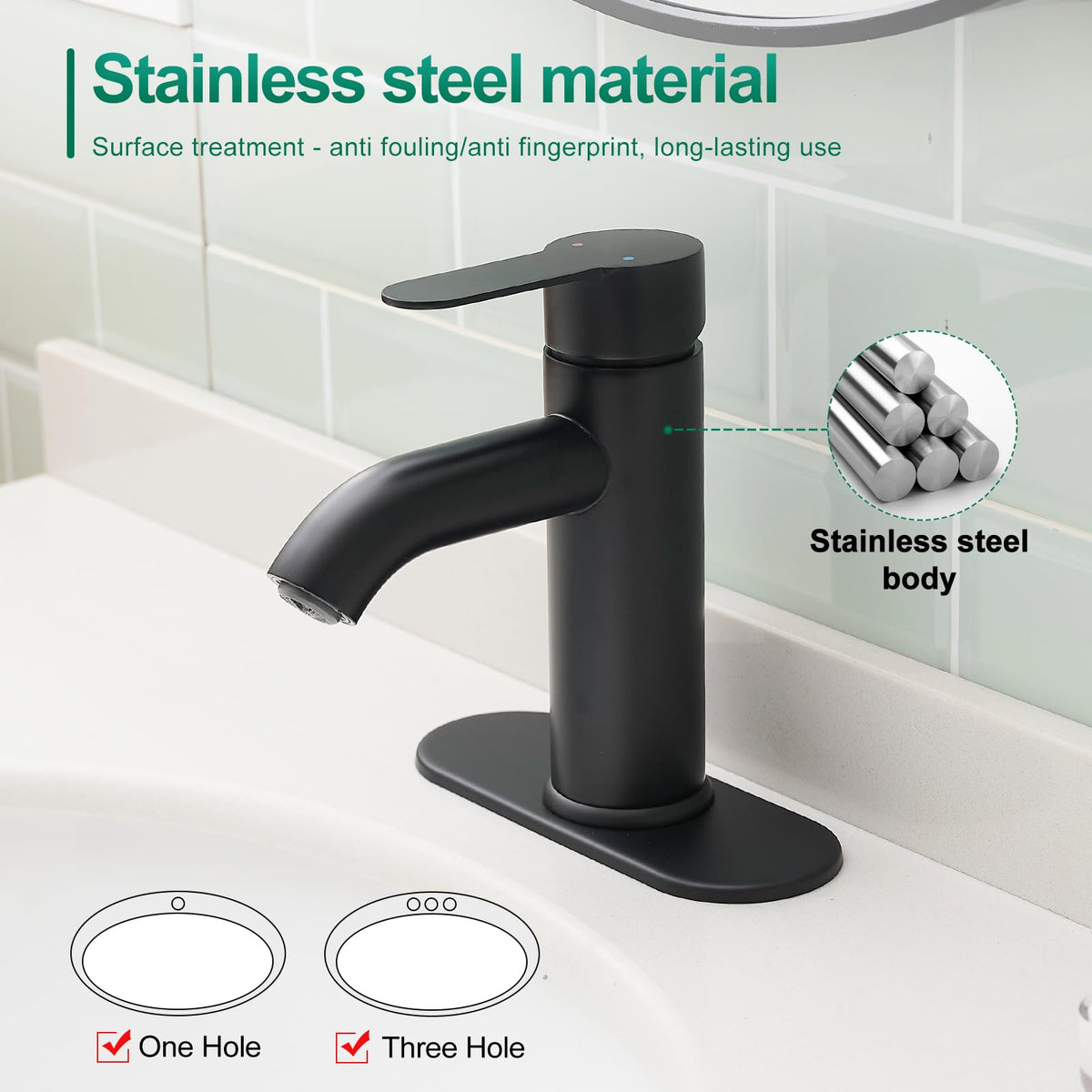 VOTON modern bathroom faucet close-up on sleek design