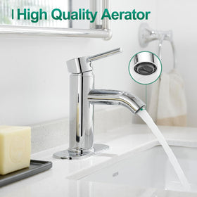 VOTON single-handle bathroom faucet demonstrating simple temperature control