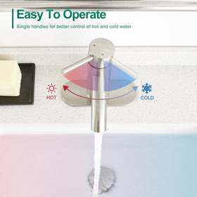 VOTON single-lever control enables precise temperature and flow adjustment.