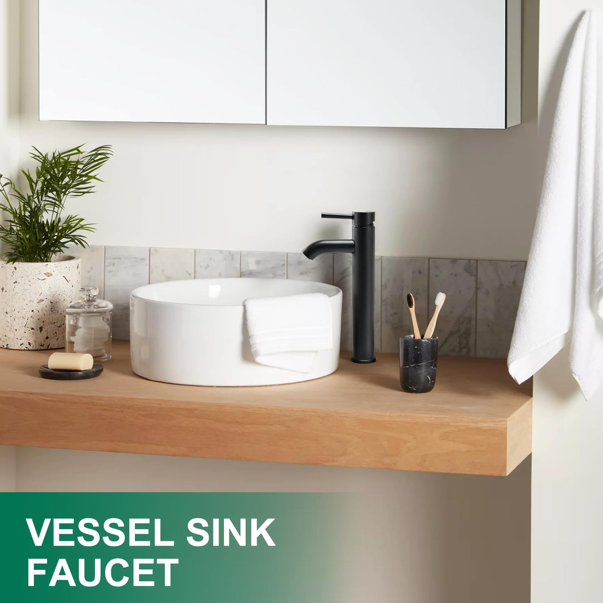 VOTON vanity faucet one hole for a clean, minimal bathroom look