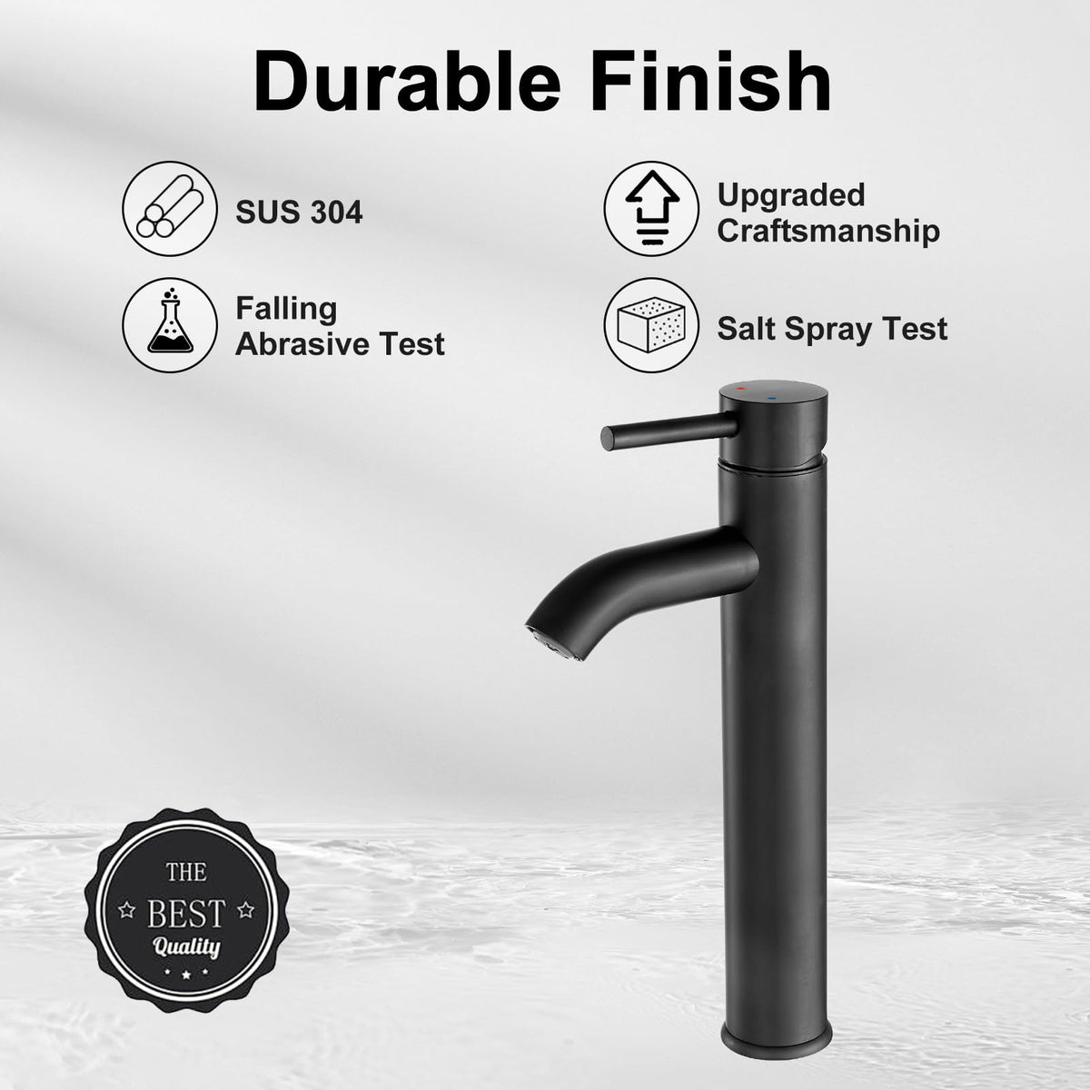 VOTON vessel sink faucet chrome high arc provides ample clearance for vessel sinks