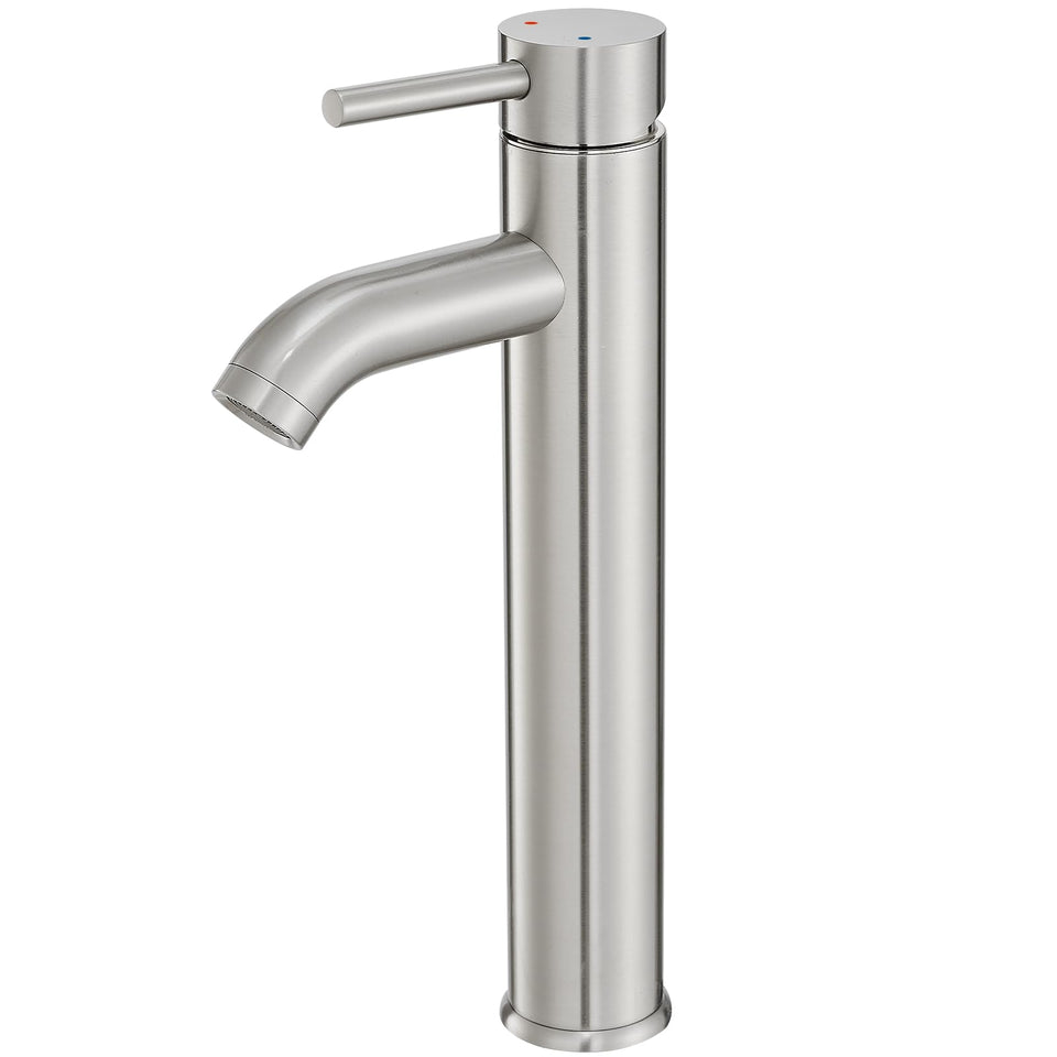 VOTON vessel sink faucet in chrome tall design for modern bathrooms, durable and easy to clean.
