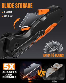 VOTREK quick-change blade system enables fast, clean blade swaps.