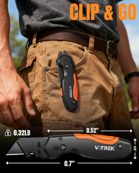 VOTREK locking mechanism enhances safety during precise cutting work.