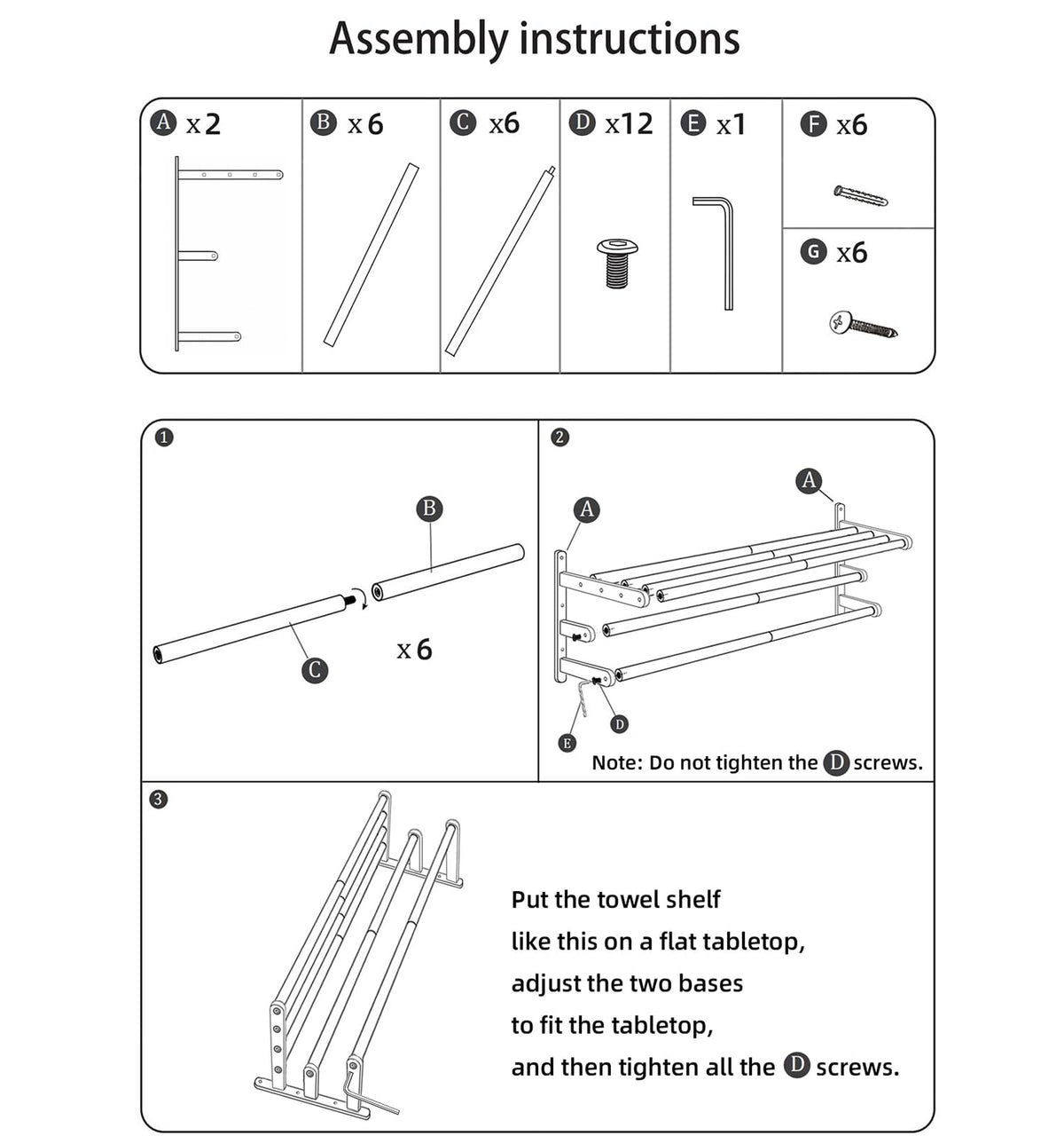 VOTZAAQ bathroom storage tower includes hardware for quick install.