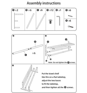 VOTZAAQ bathroom storage tower includes hardware for quick install.