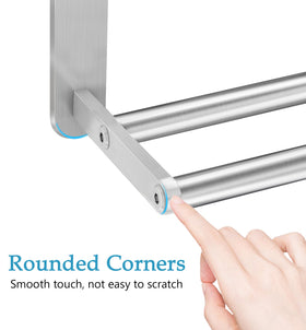 VOTZAAQ 2-tier towel rack on wall saves bathroom space and enhances storage