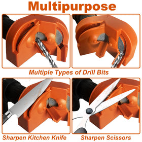 VOUSXLLEZ sharpener showing precision grinding grooves for accurate bit angles