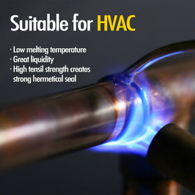 Vouyar BCuP-5 flux guide for copper alloys like brass.