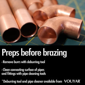 Vouyar BCuP-5 brazing rods suited for HVAC and refrigeration joints.