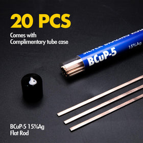 Vouyar BCuP-5 15% silver content improves flow in copper joints.