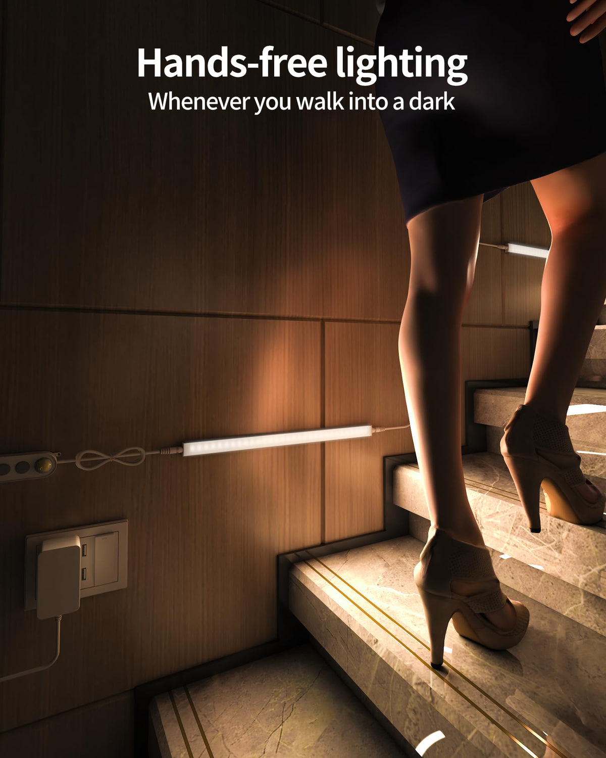 Vovamo kitchen and pantry lighting reduces shadows on sinks and counters