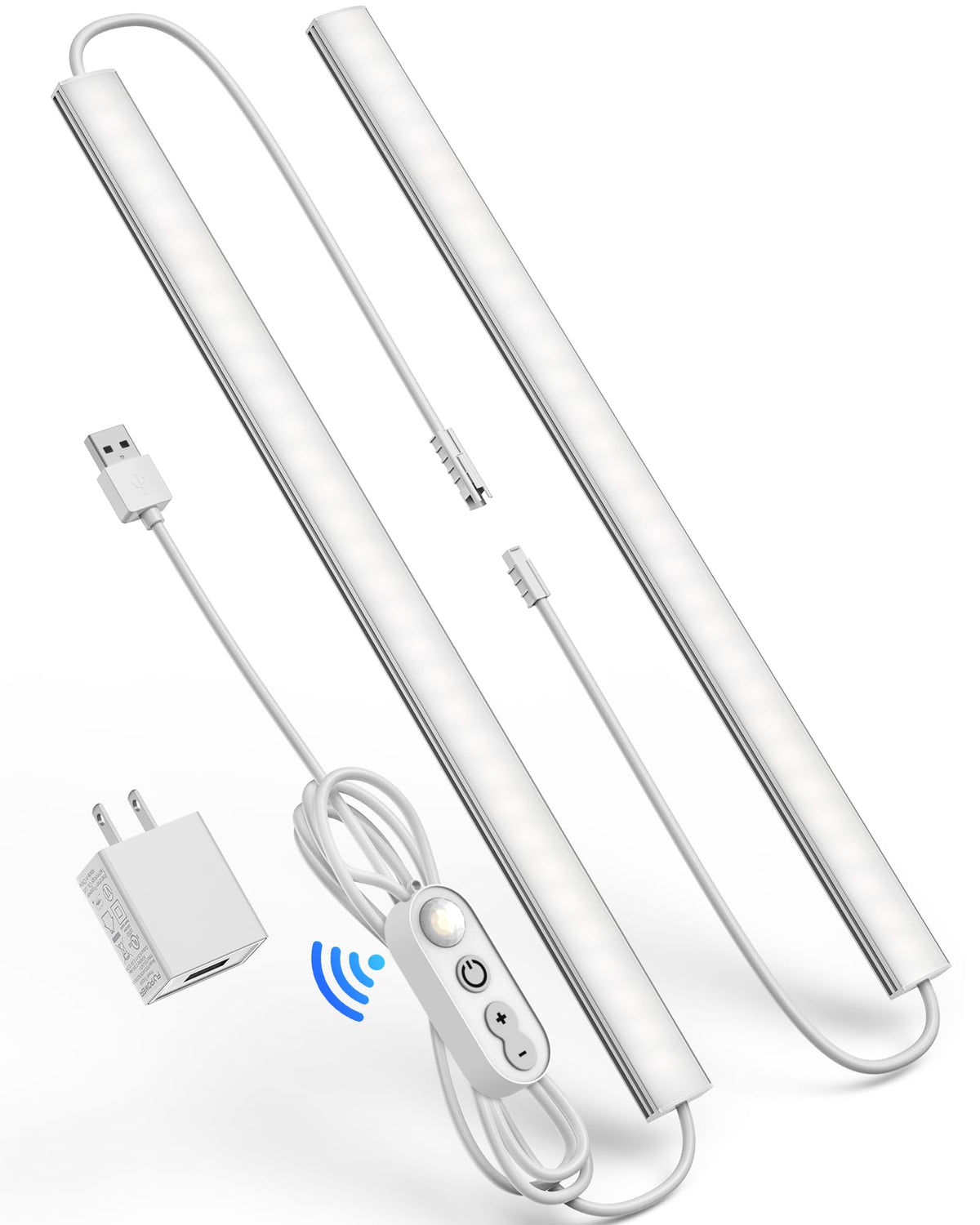 Vovamo motion-sensor 12-inch under-cabinet lights in a two-pack illuminate hands-free closets