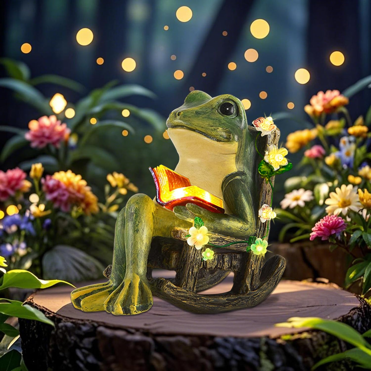 Vovkokc outdoor frog statue compact size fits small garden corners.