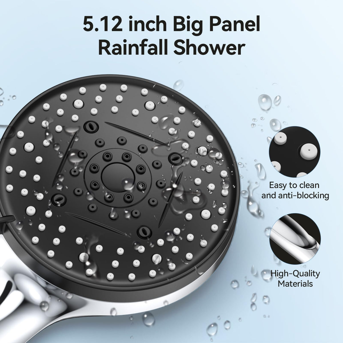 VOXON shower head ideal for pet bathing with adjustable pressure.