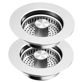 Voze 2-pack drain stopper and strainer ready to catch food waste