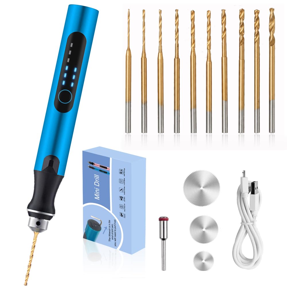 VQVYBXN blue mini drill pen for precise crafting and comfort