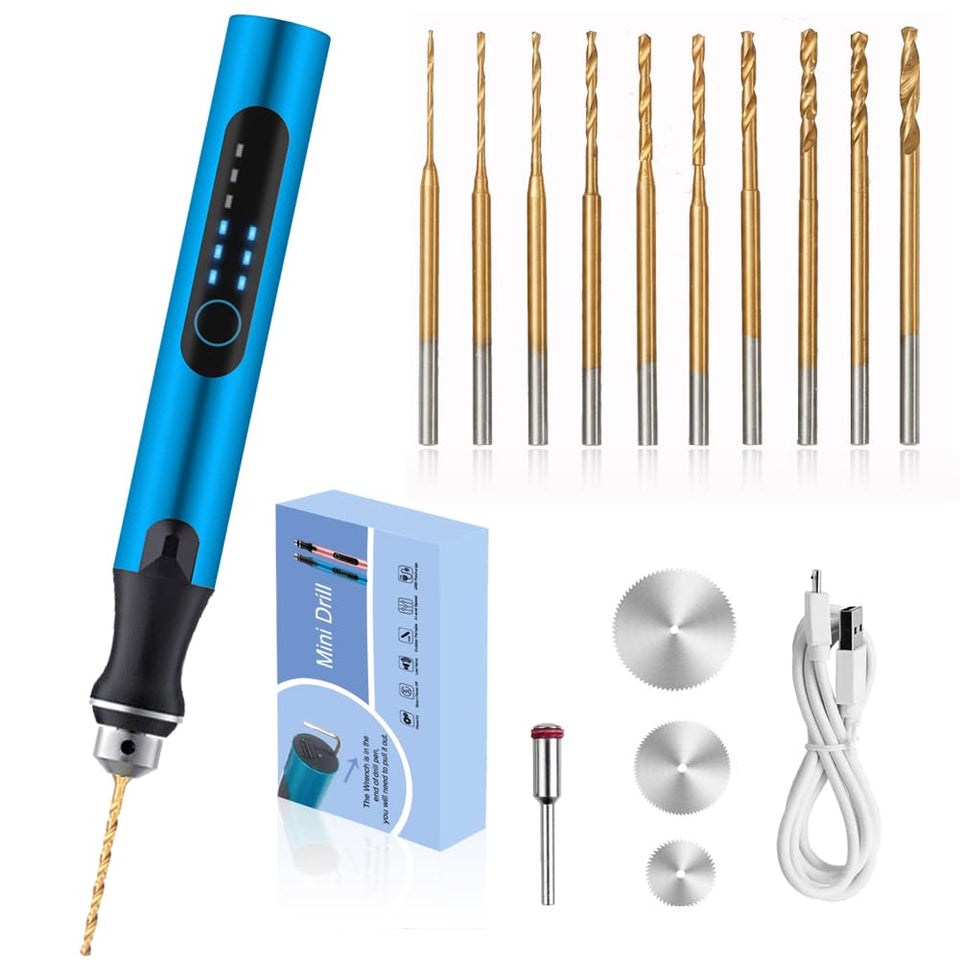 VQVYBXN blue mini drill pen for precise crafting and comfort