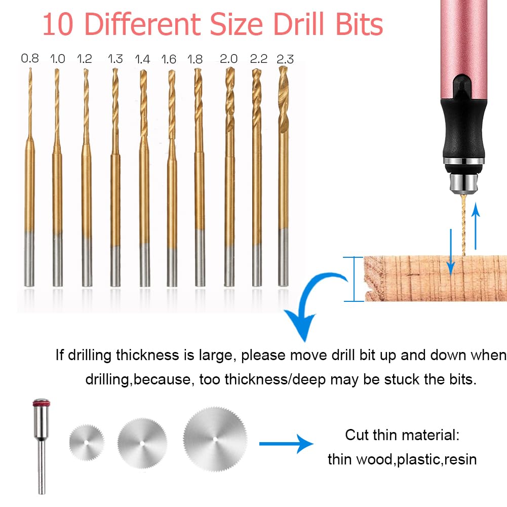 VQVYBXN titanium-coated drill bits; durable for detail work