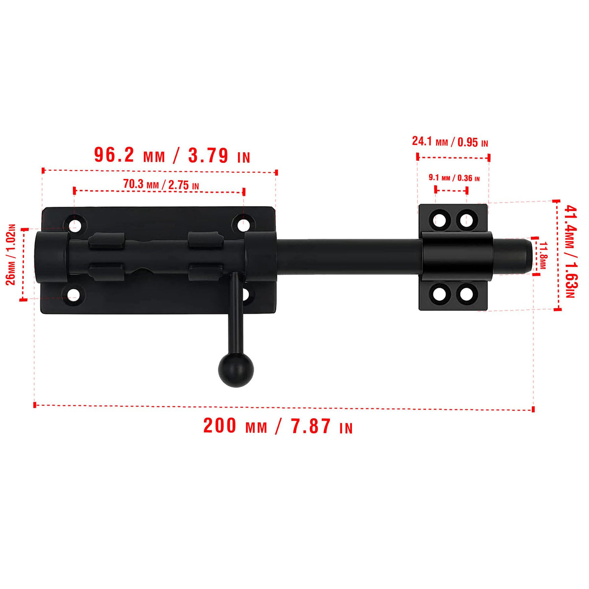 V·RESOURCING latch with screws for easy installation.