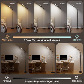 VrimNowit lamp offers five color temperatures for warm to cool ambience.