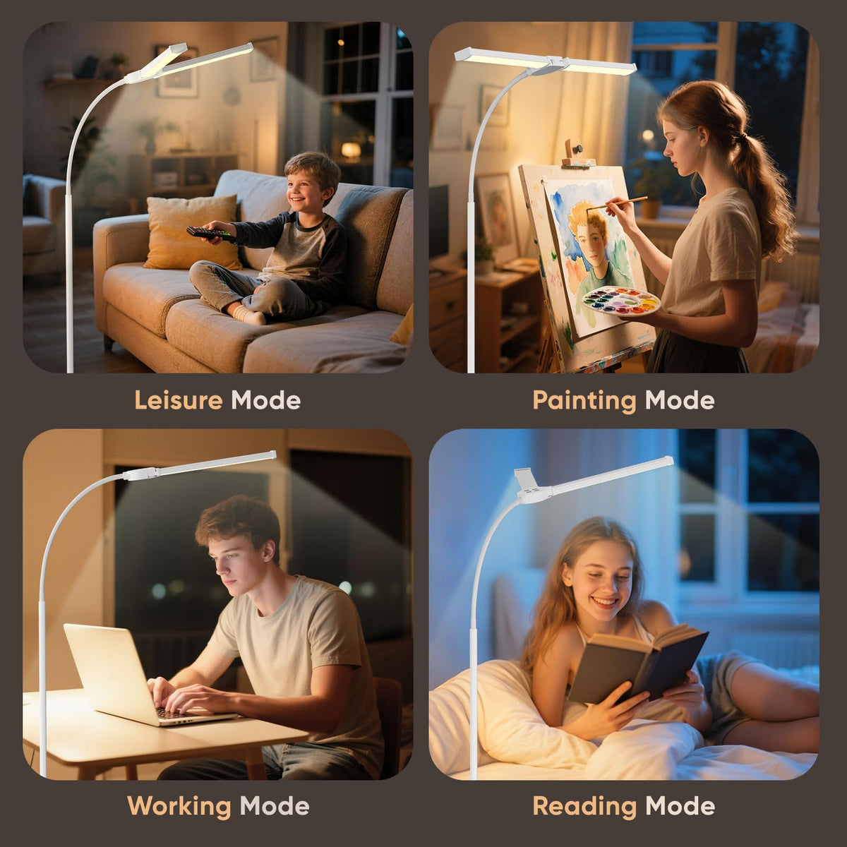 VRimNowit LED floor lamp dimming function for customizable brightness