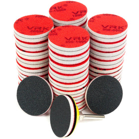VRKET backing pad with 1/4 inch shank for drill sanding.