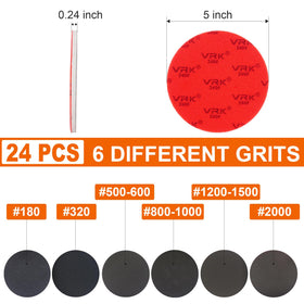 VRKET grit range display 180 to 2000 for sanding