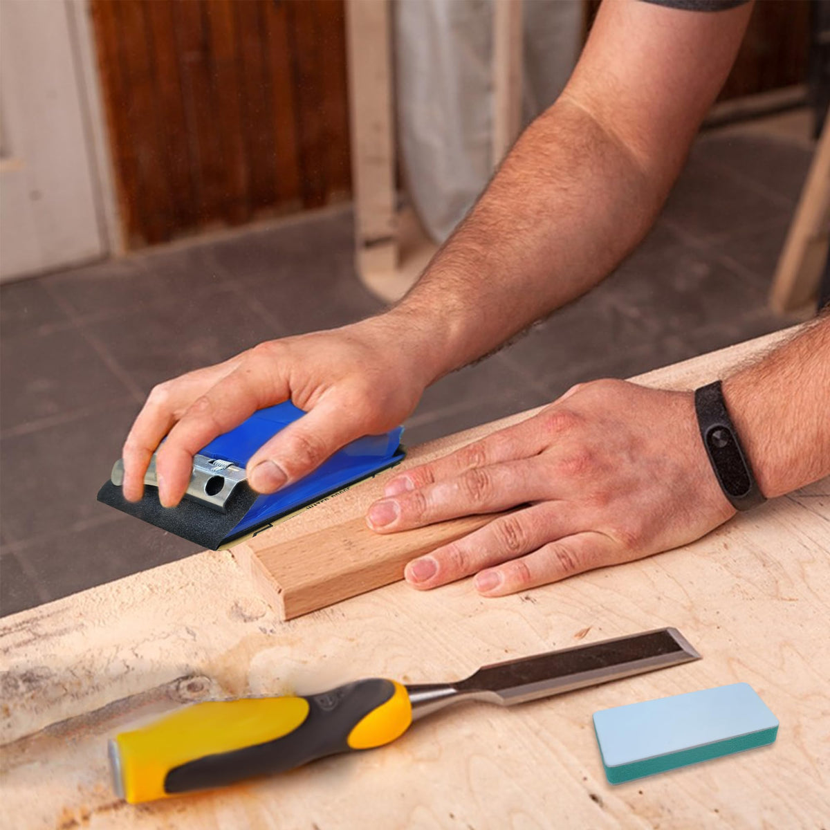 VRKET metal prep with sandpaper for a clean base