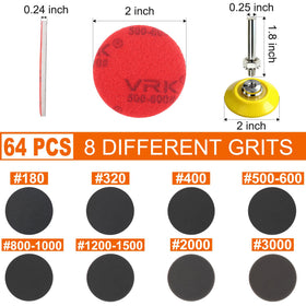 VRKET sponge sanding disc 180 grit for smooth curved surfaces.
