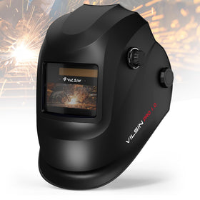 VS VILSIN welding helmet front view with auto-darkening protection for safer welding.