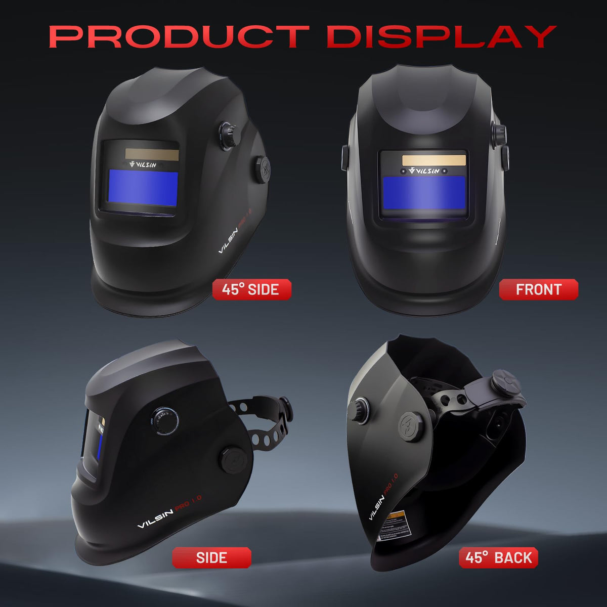 VS VILSIN adjustable headgear for comfortable, secure fit.