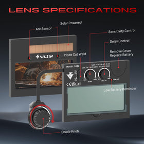 VS VILSIN true-color viewing area for accurate arc visibility.
